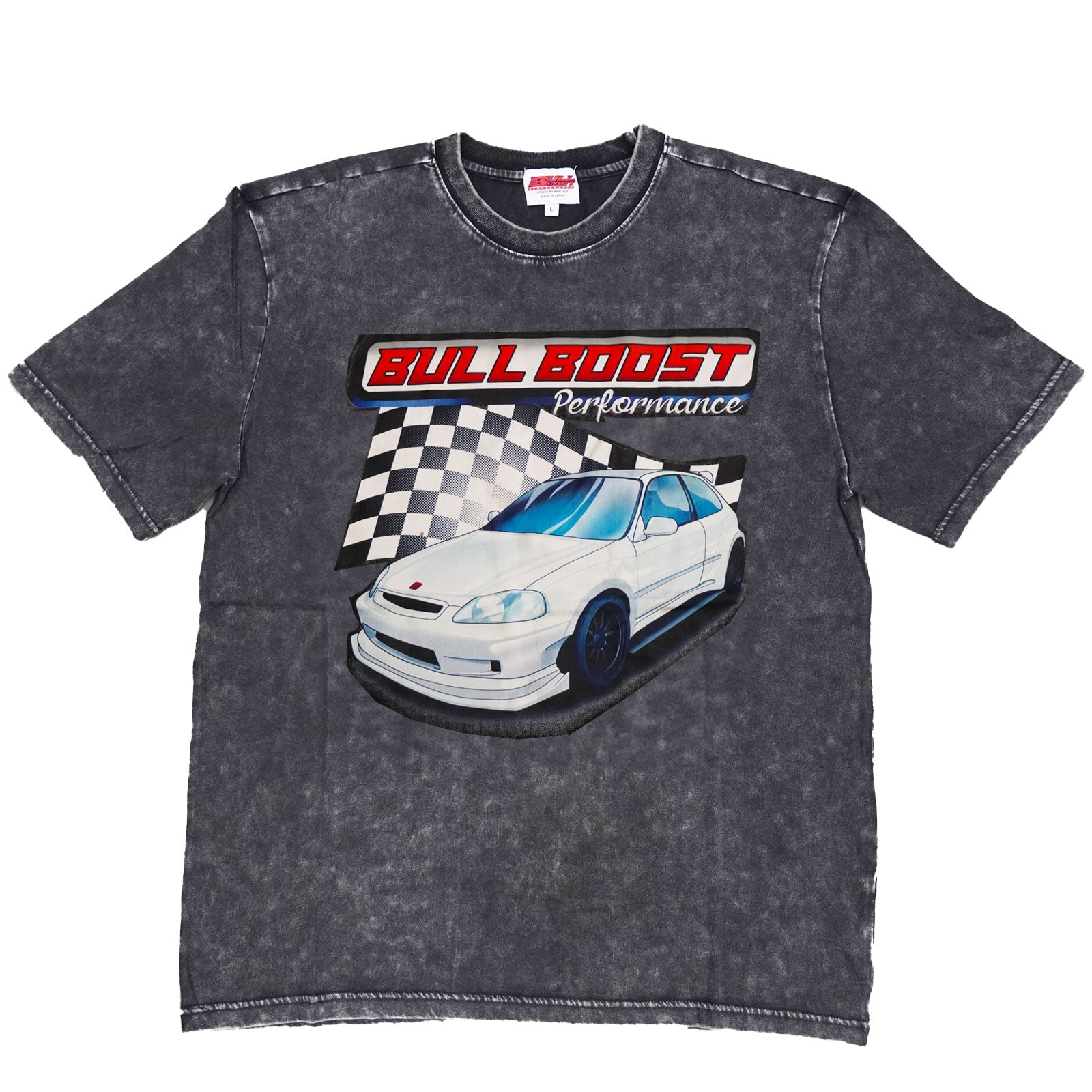 Vintage Acid Wash 250GSM Honda Civic EK Hatch Heavy Cotton Pre Shrunk T Shirt