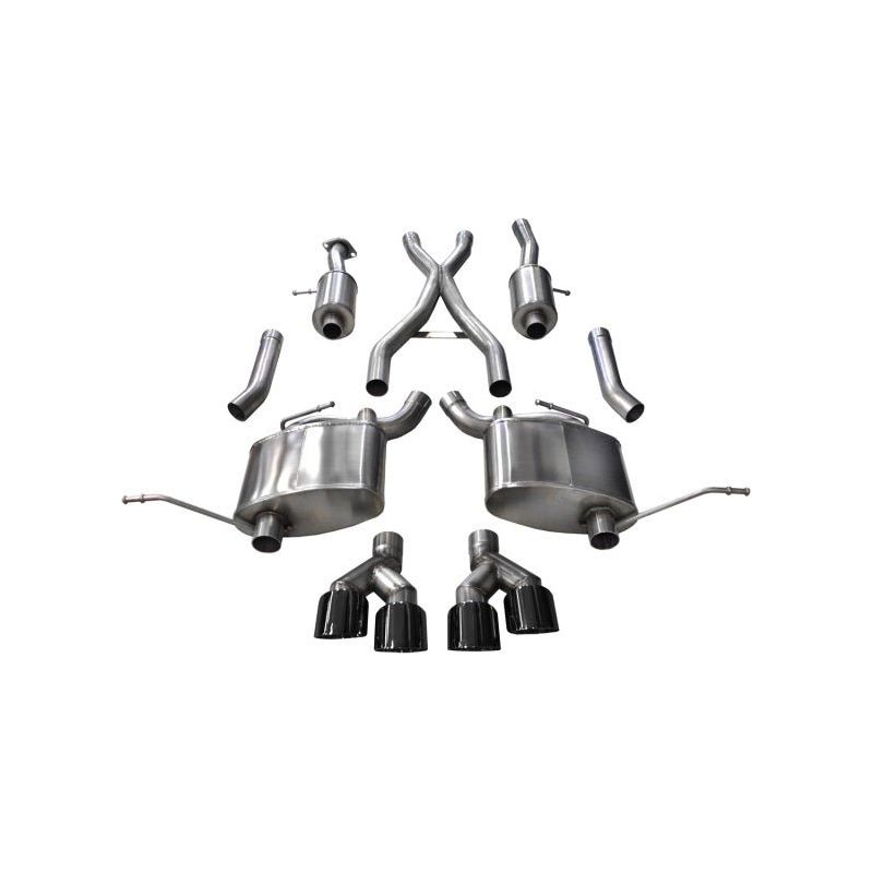 Corsa 14-16 Jeep Grand Cherokee Summit Edition Black 2.5in Dual Rear Exit Cat-Back Exhaust