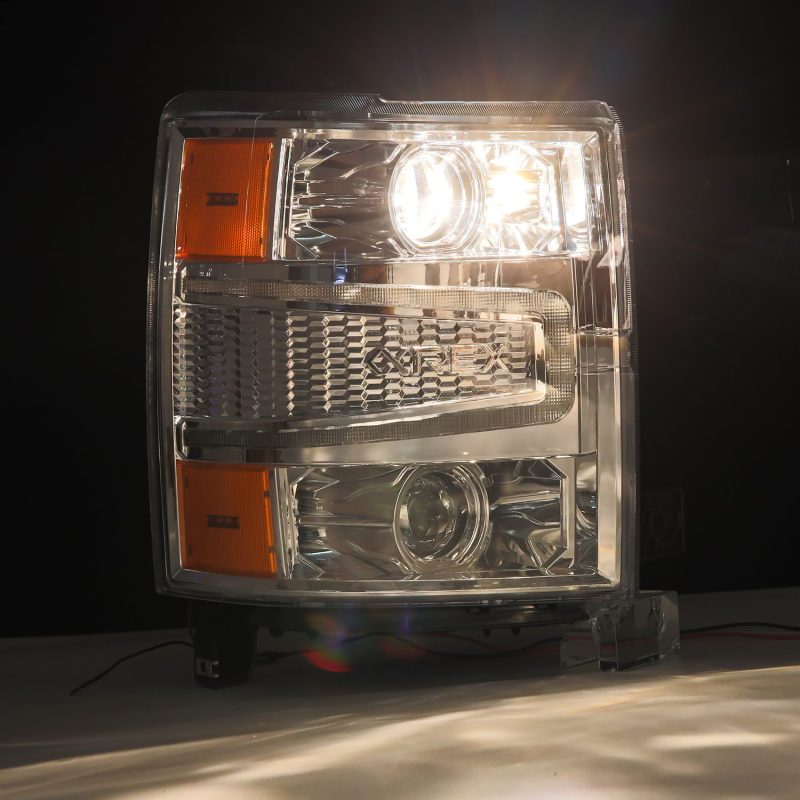 AlphaRex 14-15 Chevy 1500 PRO-Series Projector Headlights Chrome w/Sequential Signal & DRL 880246 *Discontinued