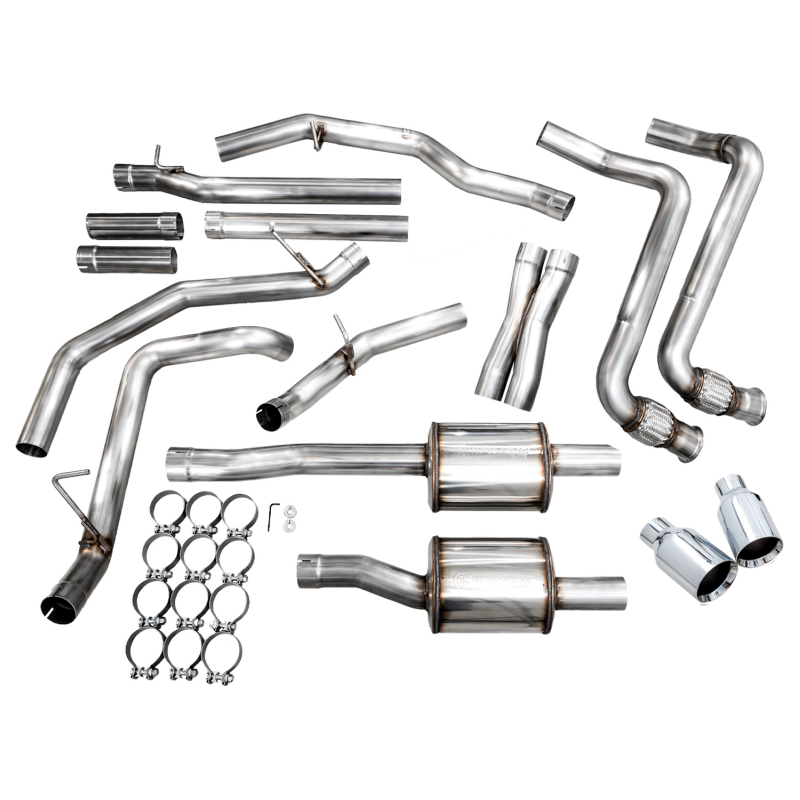 AWE 25+ RAM 1500 3.0TT 0FG Catback Touring Exhaust - Chrome Silver Tips