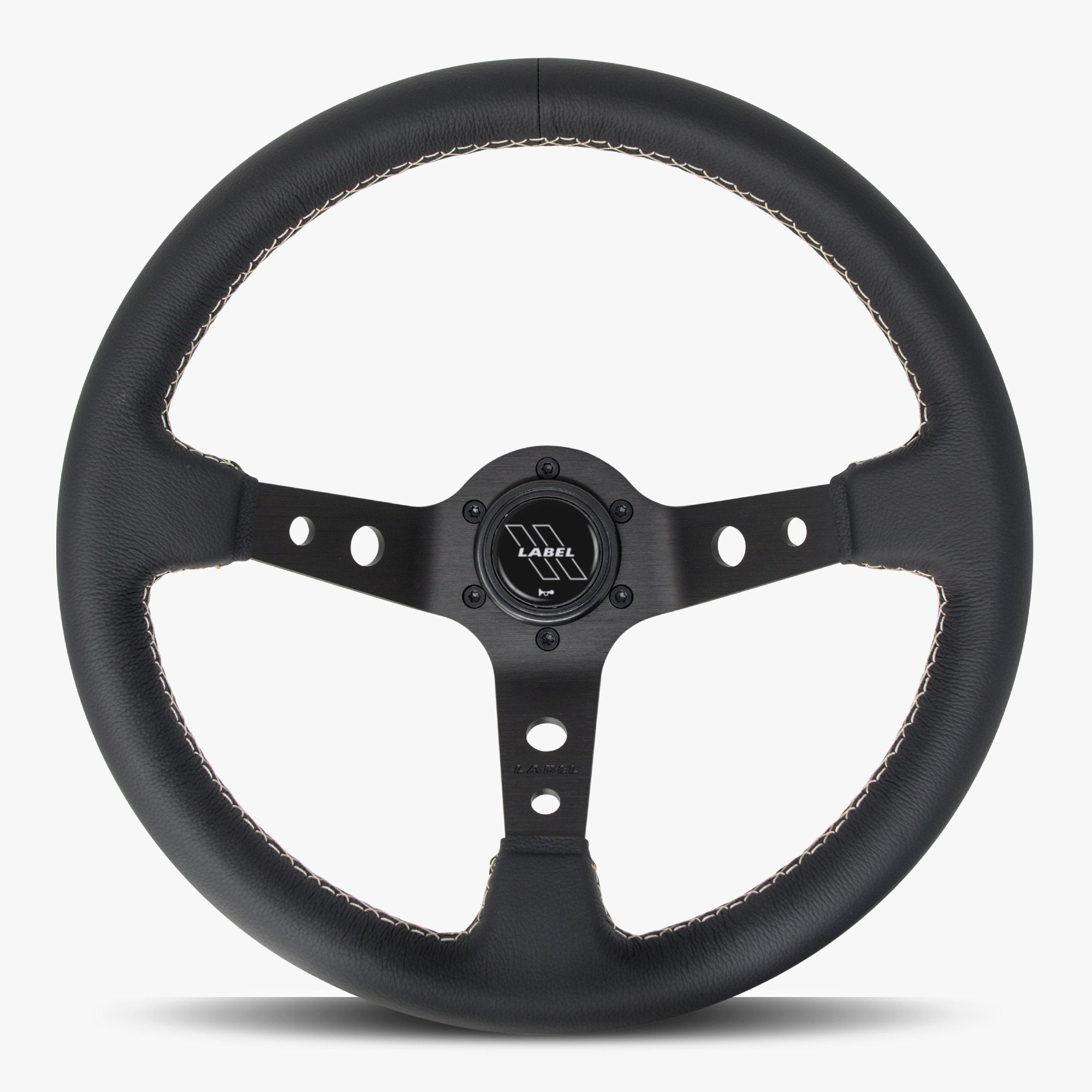 The Daytona | Black Leather | Black Spoke | White Stitch