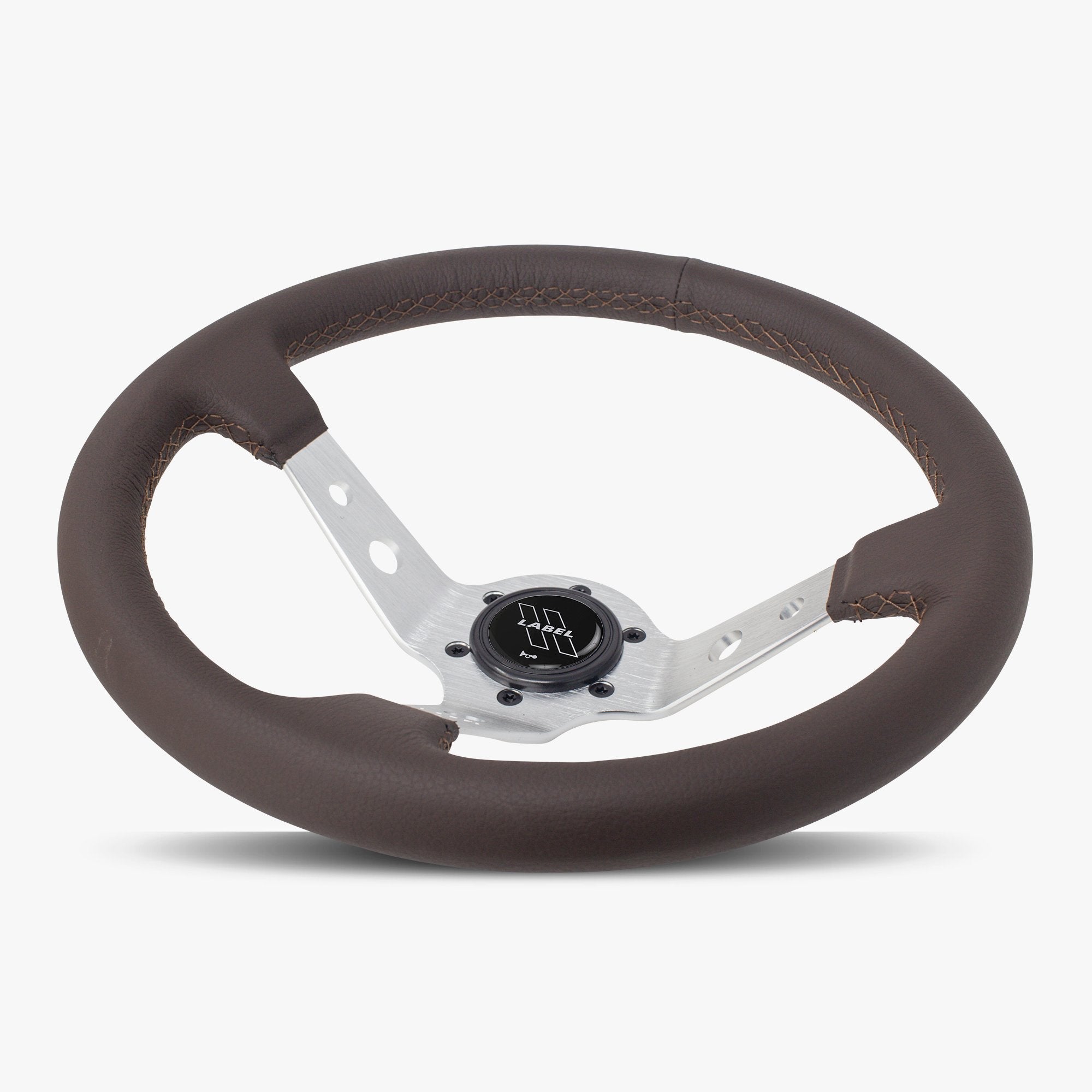 The Daytona | Nappa Brown Leather | Silver Spoke | Brown Stitch