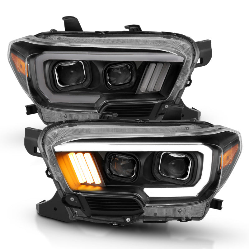 Anzo 16-17 Toyota Tacoma Projector Headlights w/ Plank Style Design