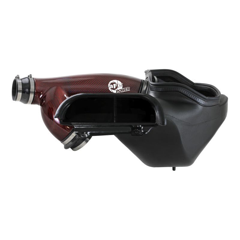 aFe 17-24 Ford F-150 Track Series Red Kevlar Carbon Fiber C/A Intake System w/Black Pro 5R Filter