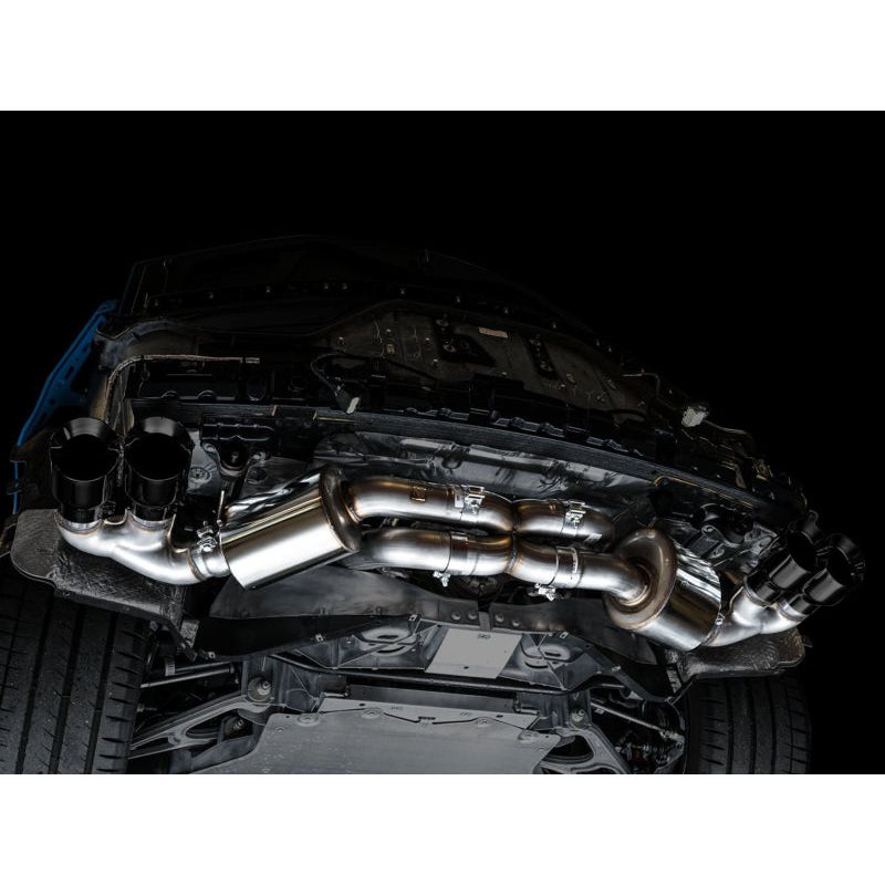 AWE Tuning 2020+ Chevrolet Corvette (C8) Touring Edition Exhaust - Quad Diamond Black Tips