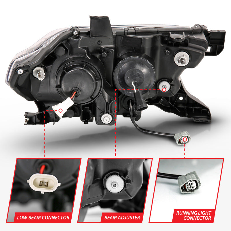 Anzo 16-17 Toyota Tacoma Projector Headlights w/ Plank Style Design
