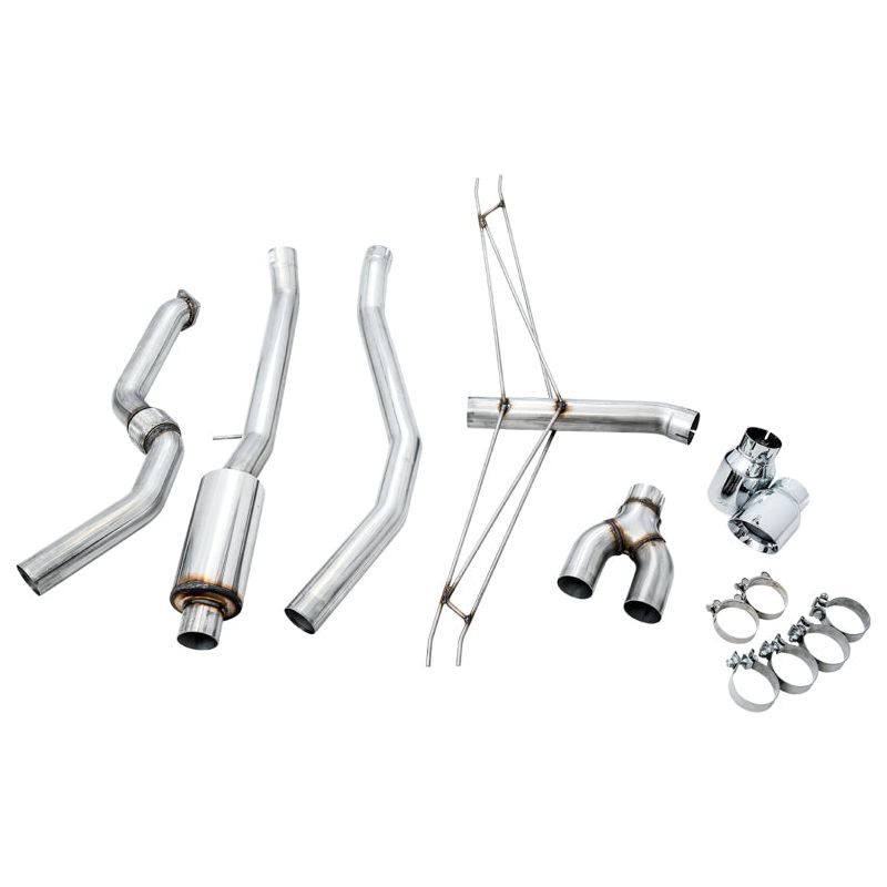 AWE Tuning 2016+ Honda Civic Si Track Edition Exhaust w/Front Pipe & Dual Chrome Silver Tips