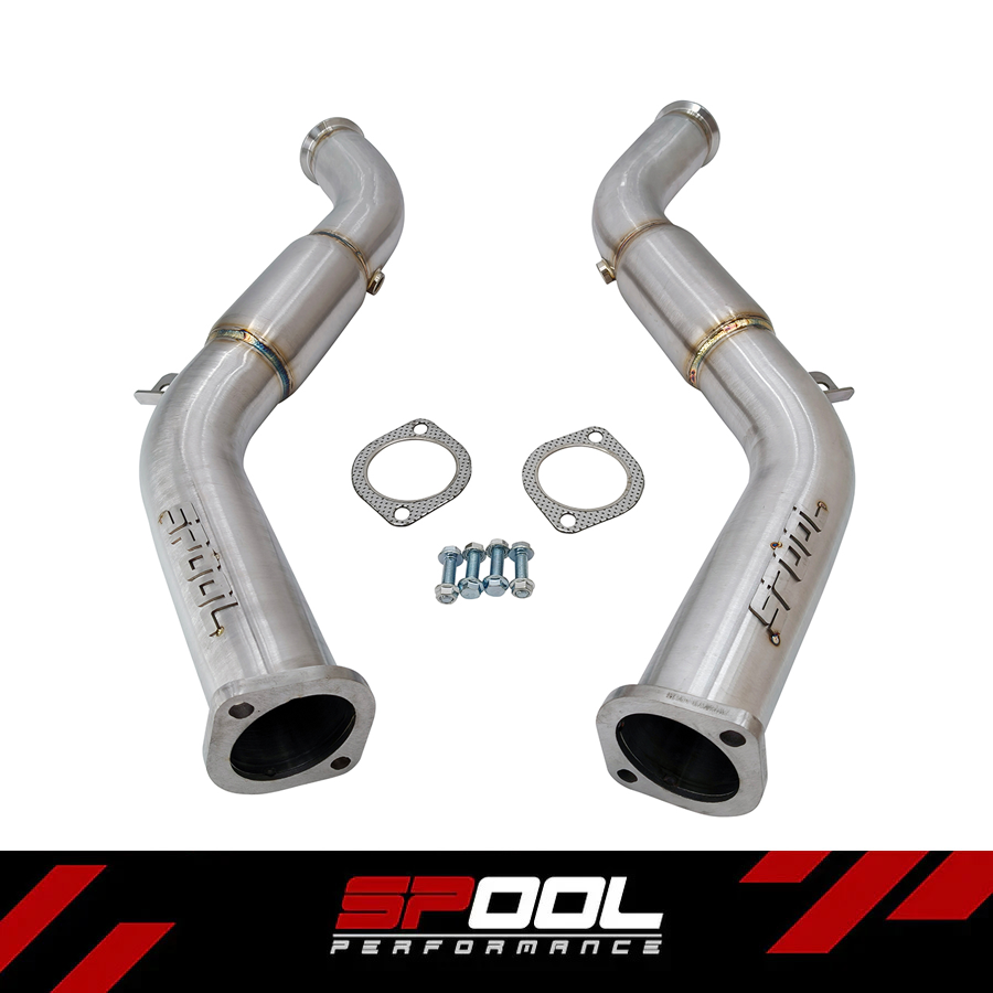 Spool VR30DDTT Full Resonated Downpipes Upgrade [Race Downpipes