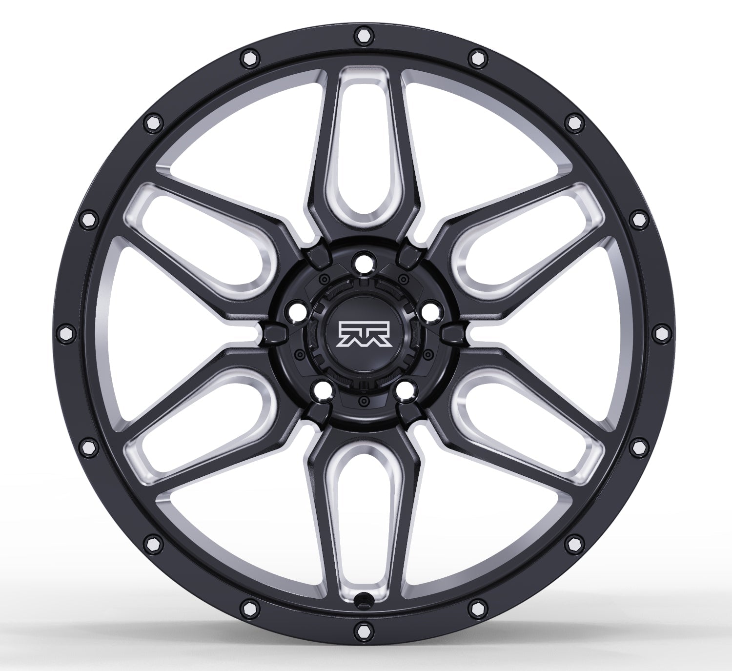 17x8.5 Mudder Trucker MT317 Barrier Black Milled 5x127 5x5 ET18 Wheel Rim