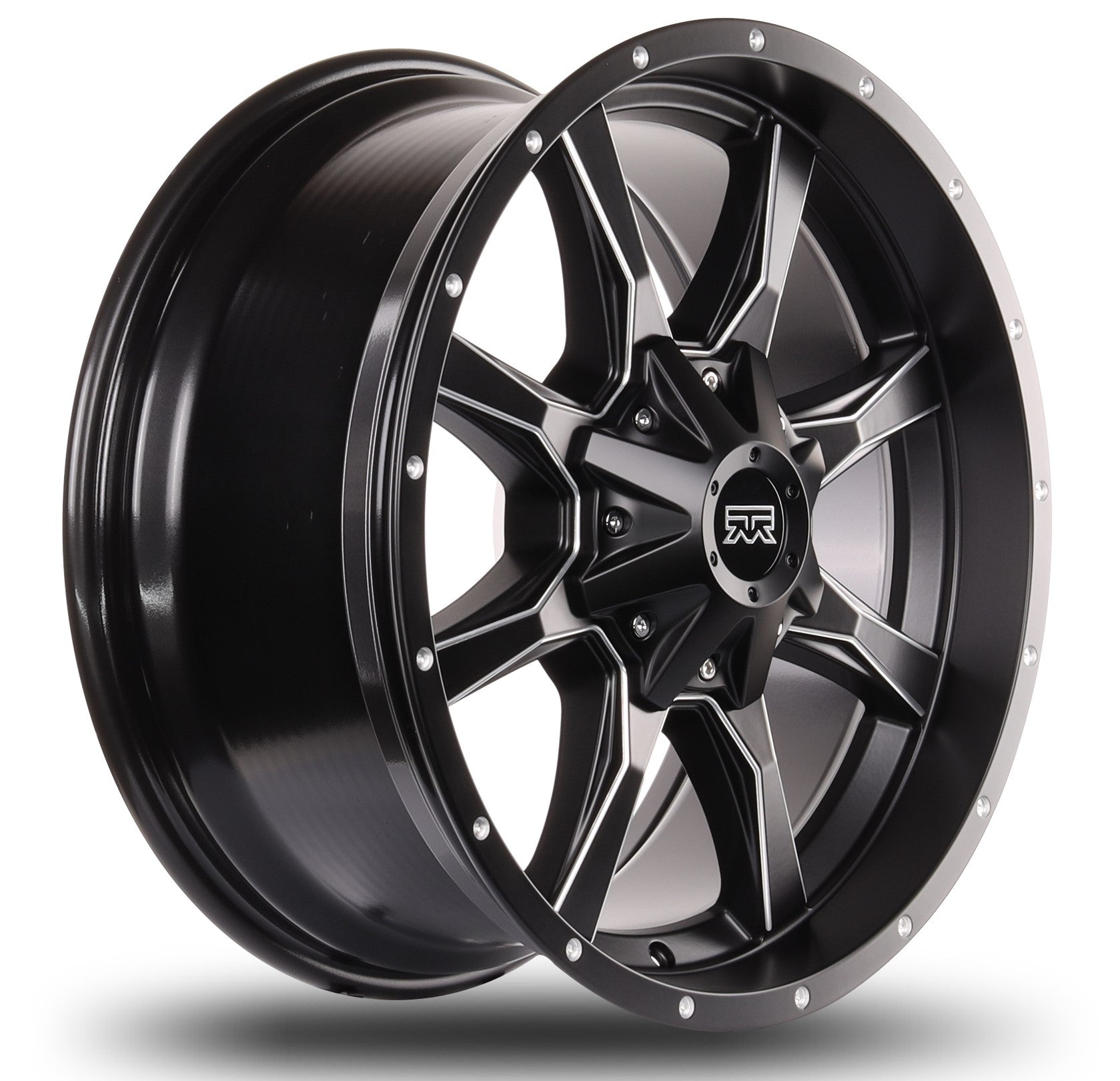 17x9 Mudder Trucker MT513 Black Milled 5x127 5x5 5x139.7 5x5.5 ET-12 Wheel