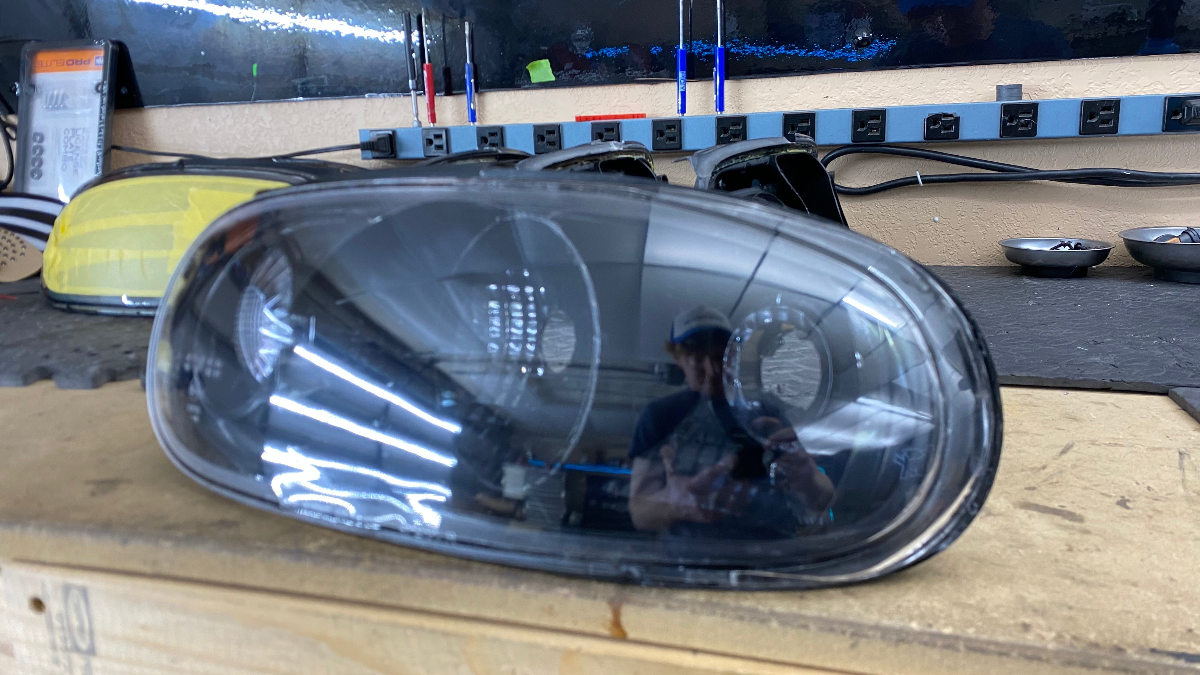 1990–1997 Mazda Miata All Black housing Tail Lights