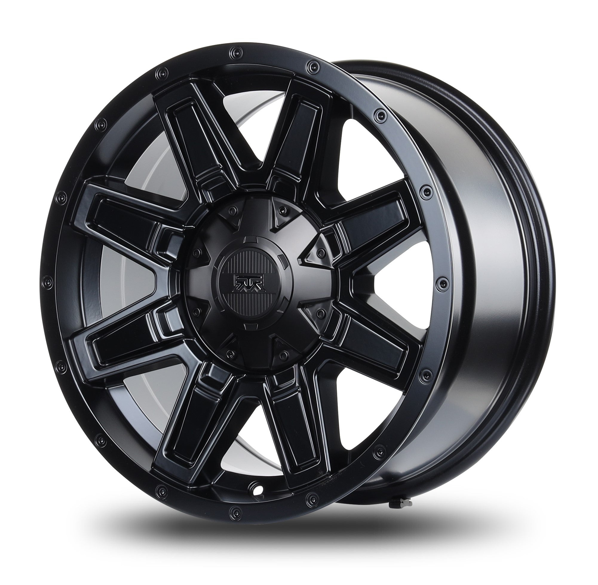 17x8.5 Mudder Trucker MT404 Deviant Black 5x127 5x5 5x139.7 5x5.5 -6 Wheel