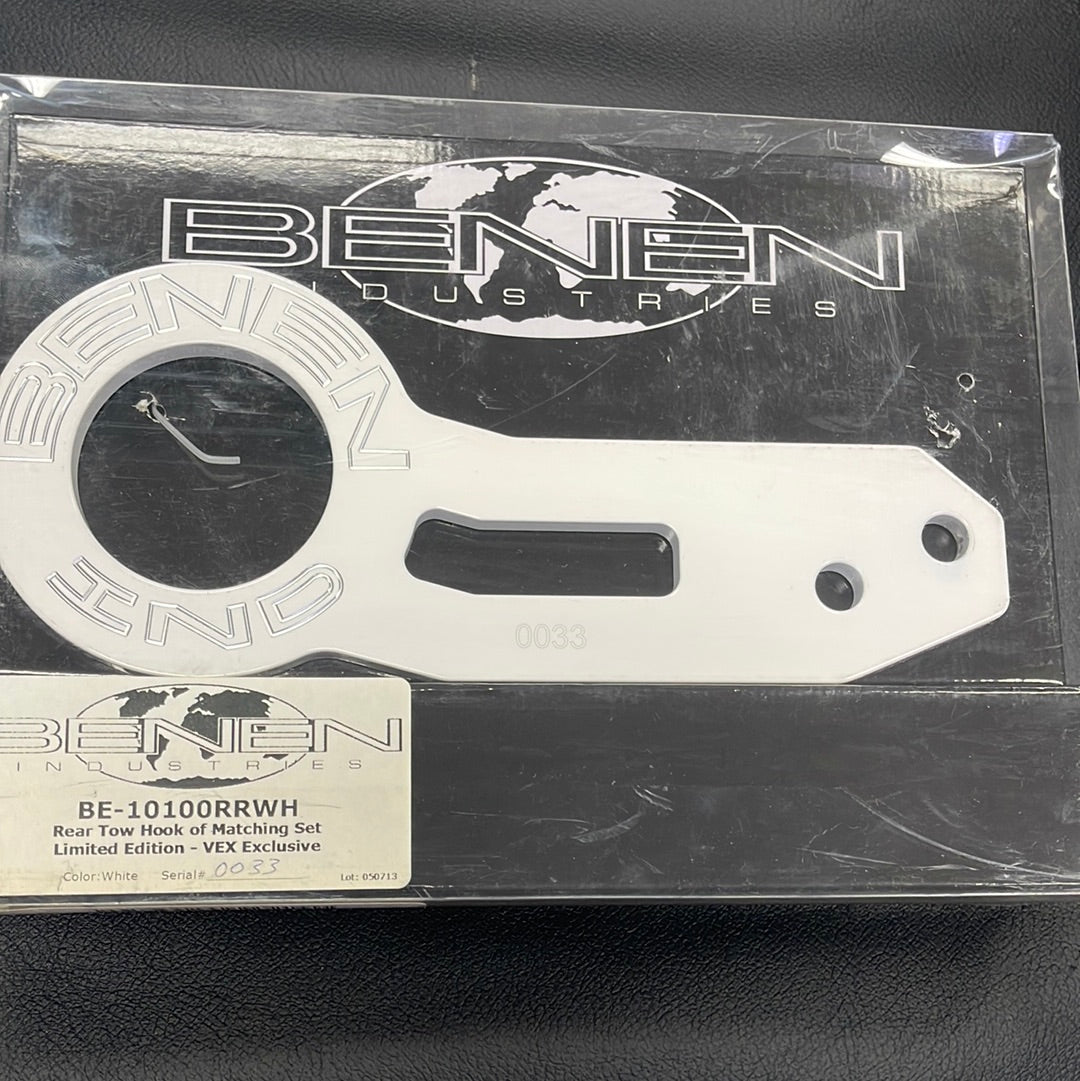 BENEN INDUSTRIES - REAR TOW HOOK White