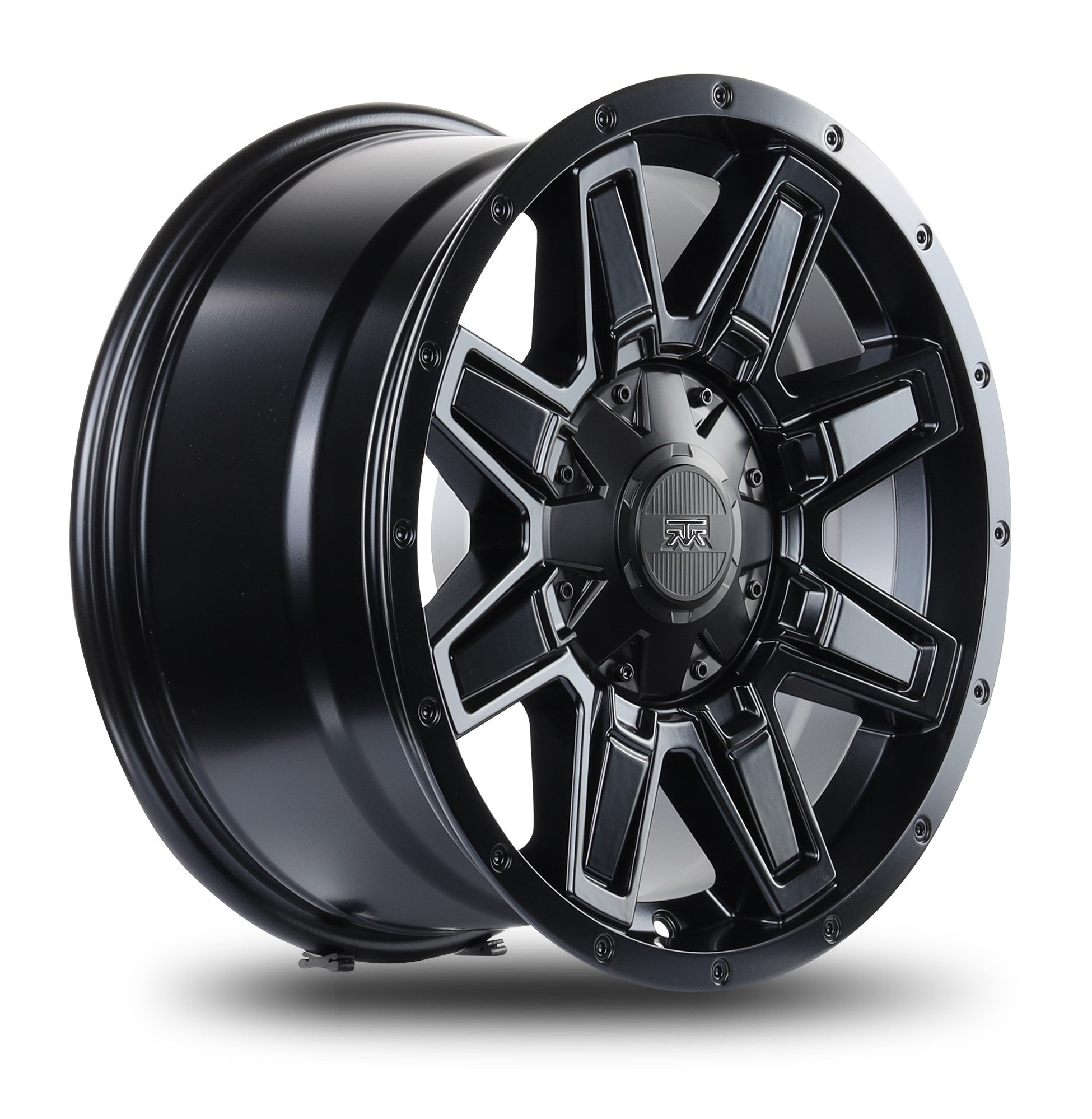 17x8.5 Mudder Trucker MT404 Deviant Black 5x127 5x5 5x139.7 5x5.5 -6 Wheel