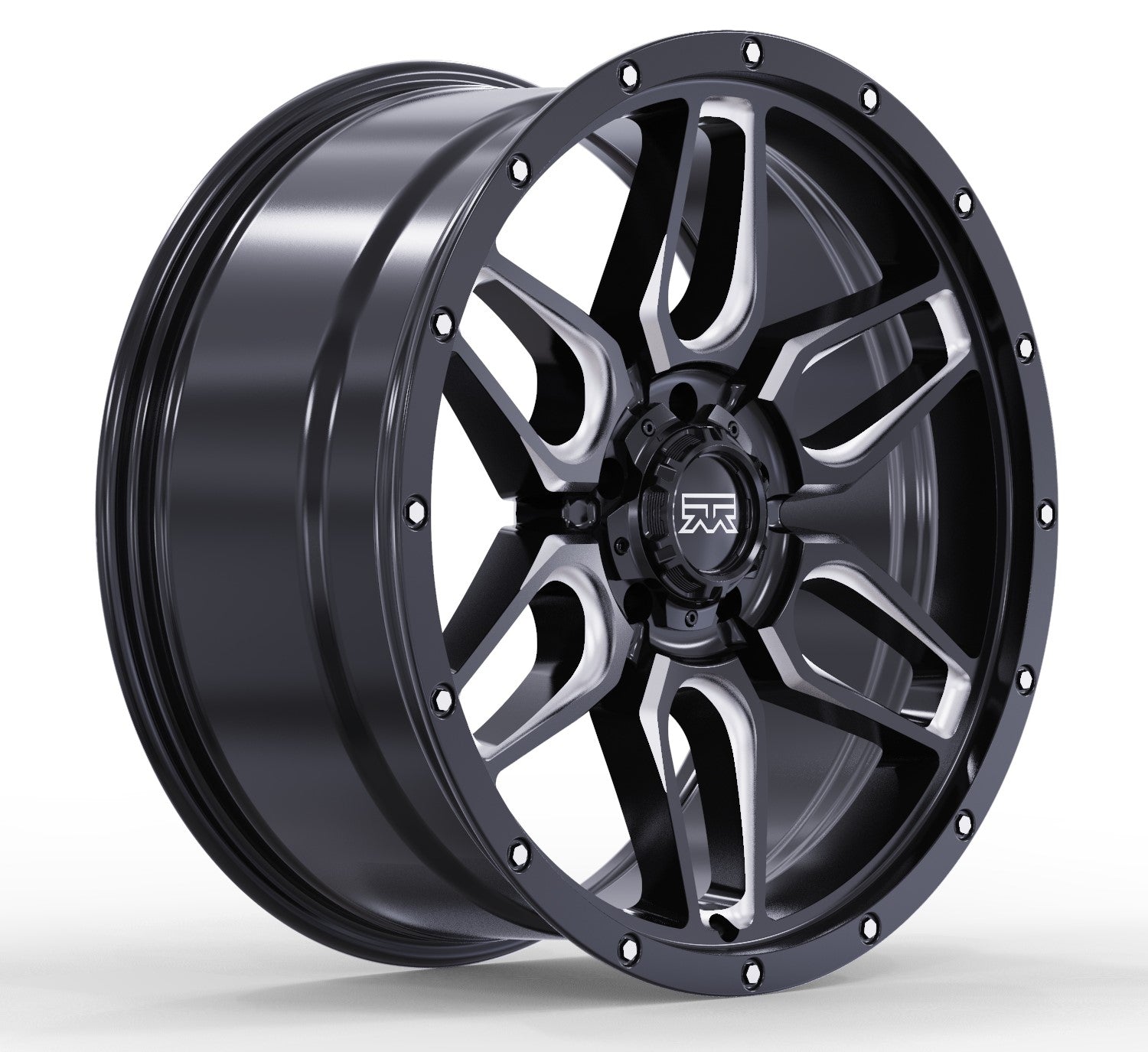 17x8.5 Mudder Trucker MT317 Barrier Black Milled 5x127 5x5 ET18 Wheel Rim
