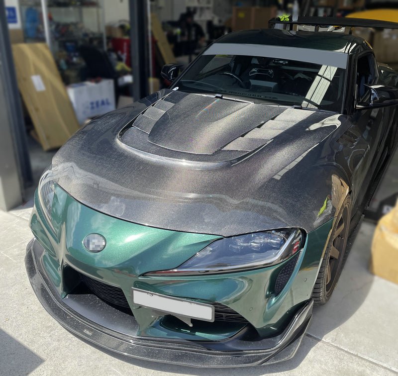 JDMuscle Tanso Carbon Fiber Hood VS Style - 2020+ Toyota Supra GR A90/A91