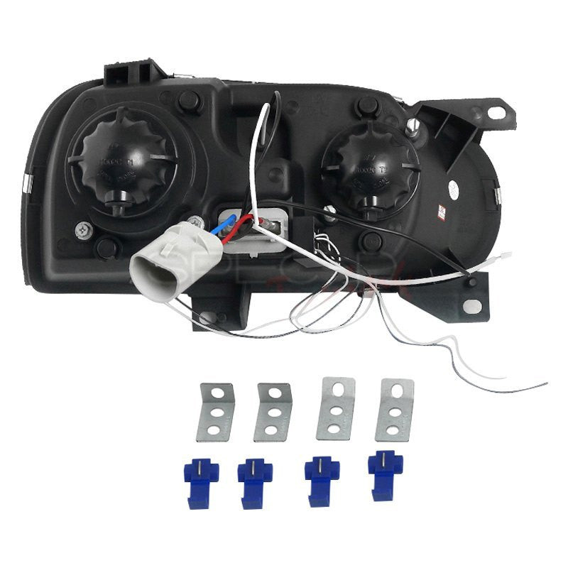 Spec-D 93-98 VW Golf/Cabrio Projector Halo Headlights Black/Smoked