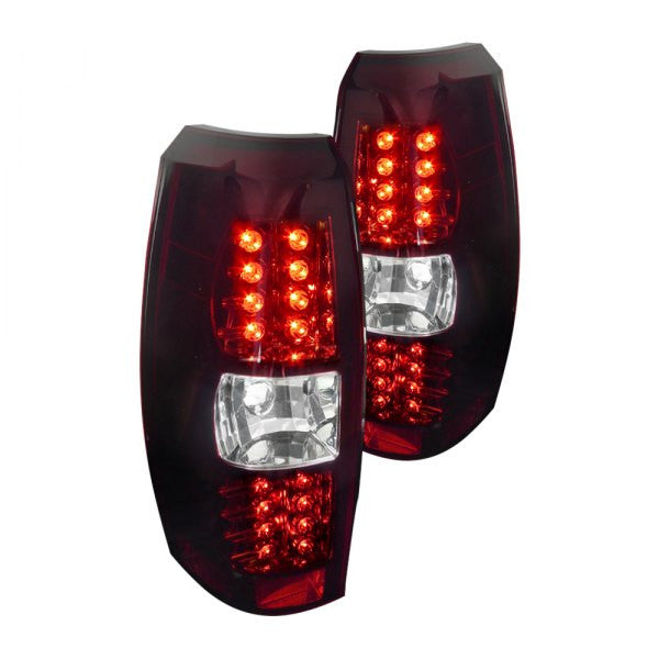 Spec-D 07-12 Chevrolet Avalanche Red Clear Lens LED Tail Lights