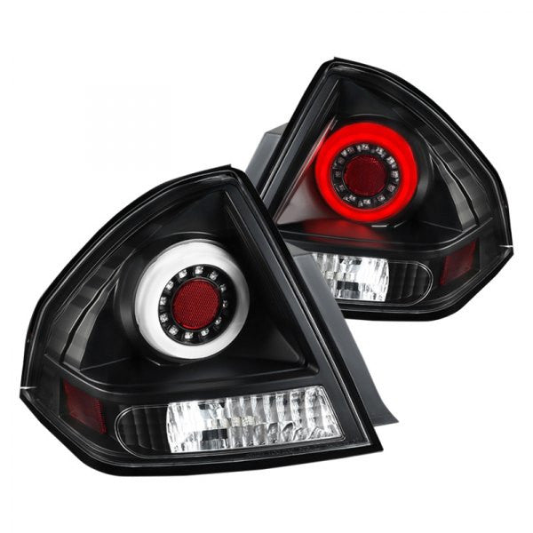 Spec-D 06-13 Chevy Impala LED Tail Lights Matte Black/Clear