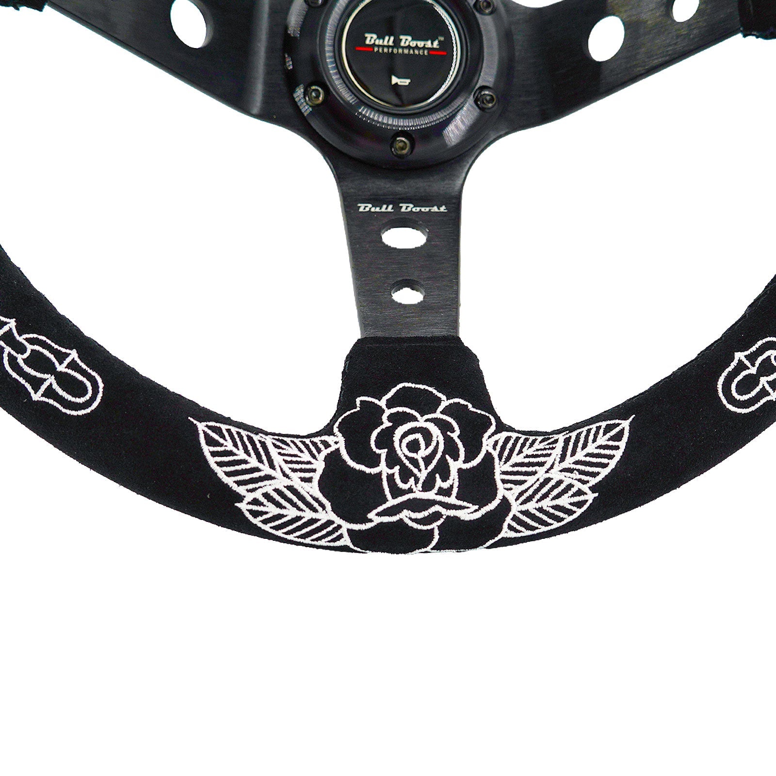 BW Rose 350mm Racing Steering Wheel + Hub Adapter Boss Kit for Civic, Del Sol, Integra