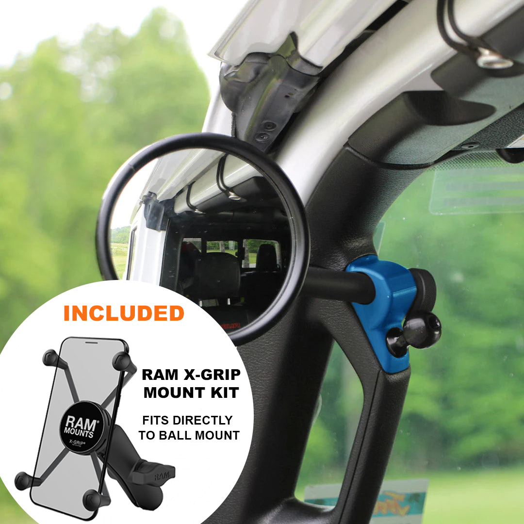 A-PILLAR SIDE MIRRORS FOR 2018 - 2023 JEEP WRANGLER JL & GLADIATOR - CMM OFFROAD