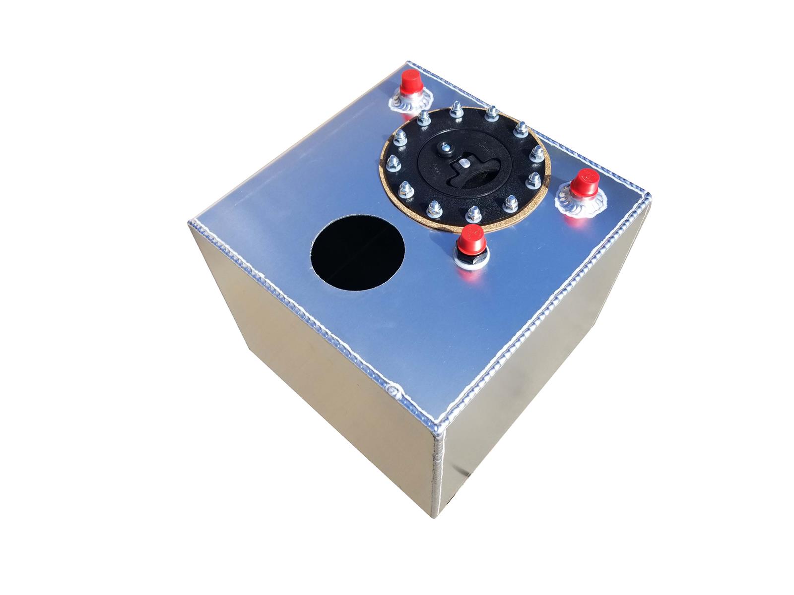 RCI 6-Gallon Aluminum EFI Pump-Ready Fuel Cell – 12" x 12" x 10", Natural Finish (Holley Pump-Ready) | RCI-2060H