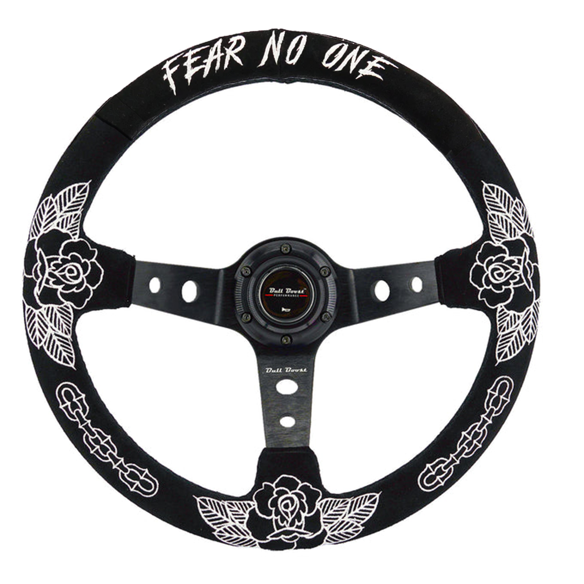 BW Rose 350mm Racing Steering Wheel + Hub Adapter Boss Kit for Civic, Del Sol, Integra