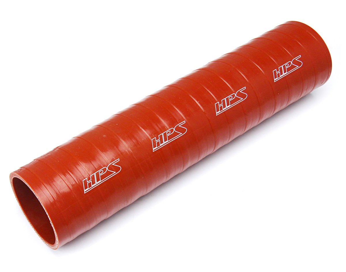HPS 2-1/2" ID, 1 Foot Length, Silicone Straight Coupler Tube Hose, Ultra High Temp 4-ply Aramid Reinforced, Max. Temperature: 500F, 63mm ID