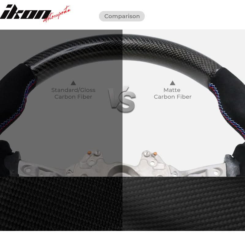 2015-2021Â BMW F80 F82 M Stitch Matte CF Steering Wheel Leather Cover