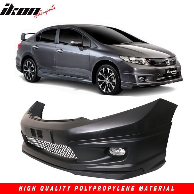 2012-2015Â Honda Civic 9th Gen FB6 Front Bumper Lip Conversion Foglight