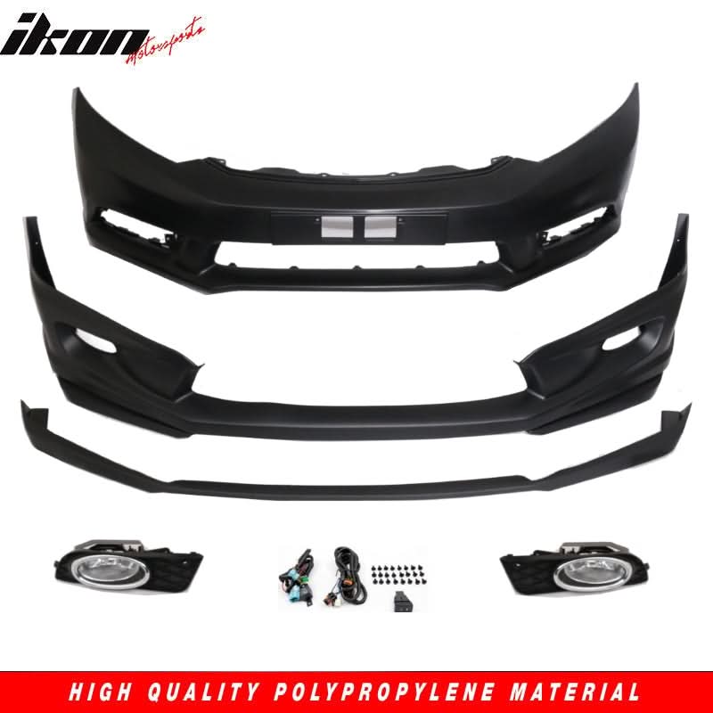 2012-2015Â Honda Civic 9th Gen FB6 Front Bumper Lip Conversion Foglight