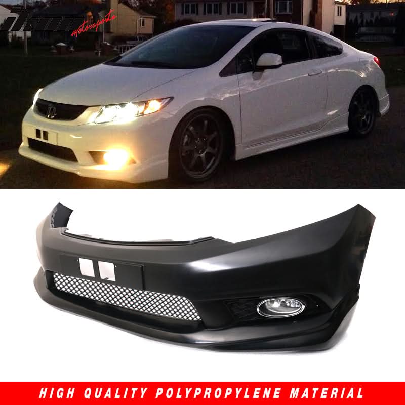 2012-2013Â Honda Civic 2Dr Front Bumper MD Lip Conversion Foglight PP