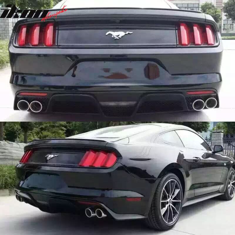 2015-2016Â Ford Mustang GT350 Black Rear Bumper Kit With Diffuser