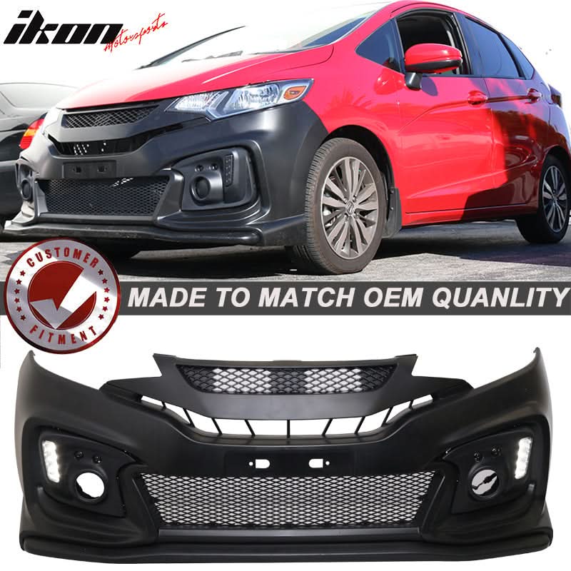 2015-2016Â Honda Fit GK5 Front Bumper Conversion Cover DRL Light PP