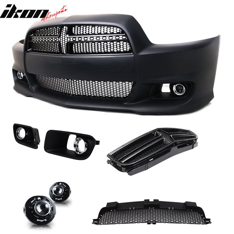 2011-2014Â Dodge Charger SRT OE Black Front Bumper Conversion Cover PP