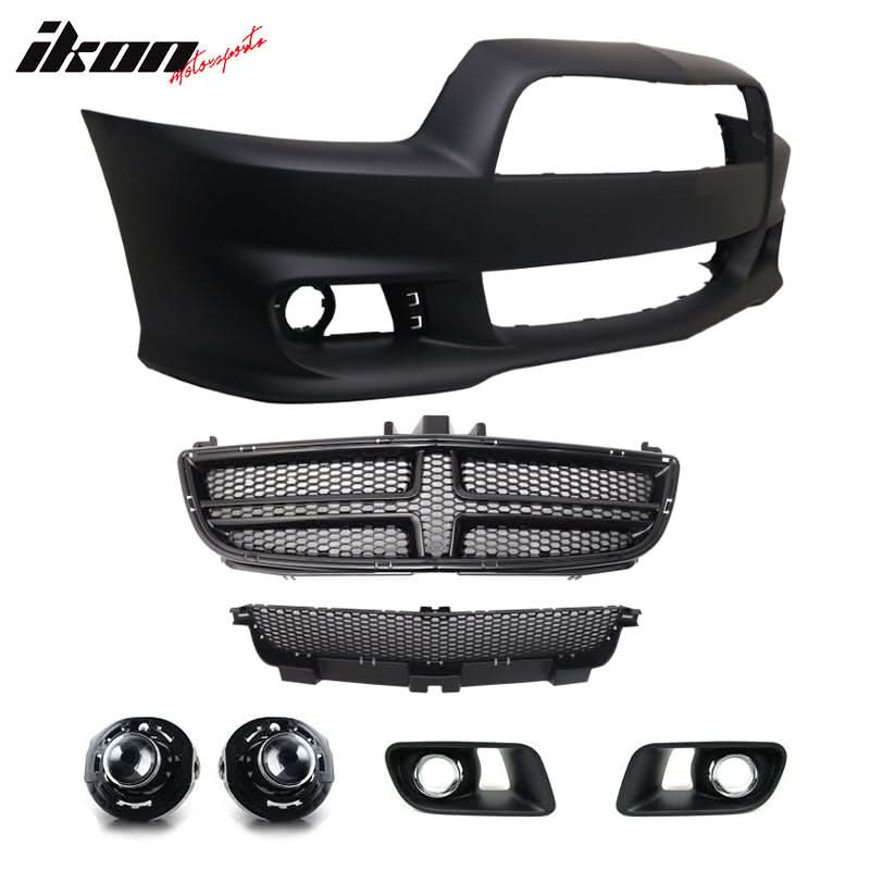 2011-2014Â Dodge Charger SRT OE Black Front Bumper Conversion Cover PP