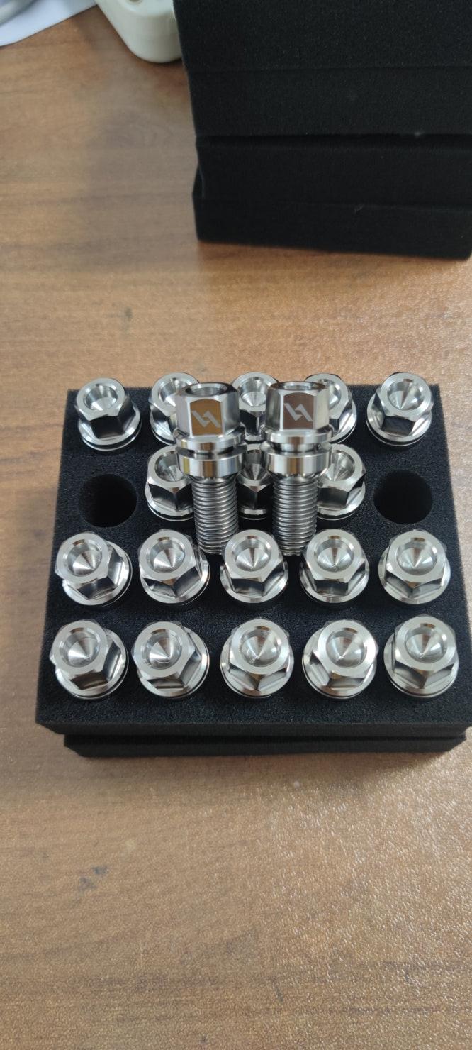 Audi Titanium Ball Seat Wheel Lug Kit
