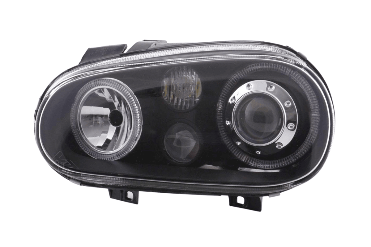 VW Golf 4 (1J) OE+ Black Angel Eyes Headlights- (1998-2003)
