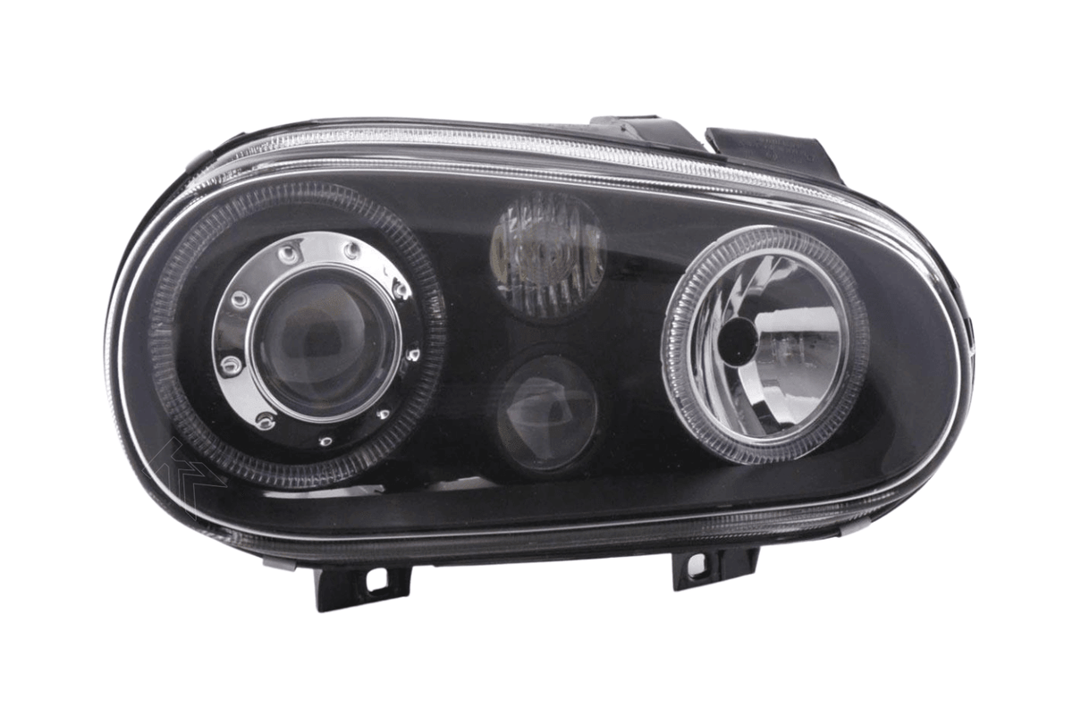 VW Golf 4 (1J) OE+ Black Angel Eyes Headlights- (1998-2003)