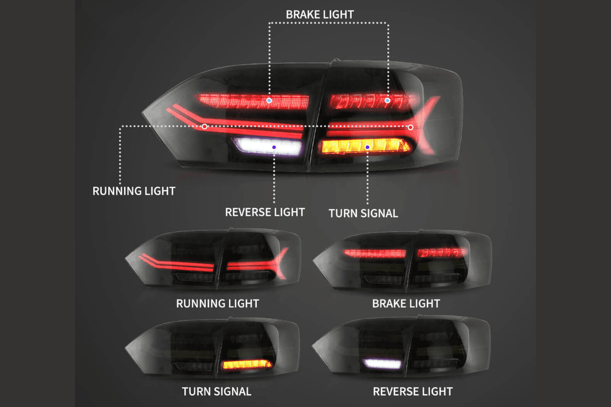 VW Jetta/Sagitar 6th Gen (A6) LED Tail Lights 2011-2014