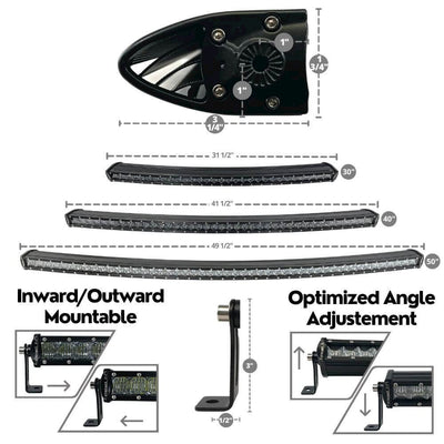 ExtremeLED 50" Curved Extreme Single Row 250W Combo Beam LED Light Bar