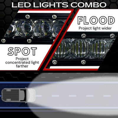 ExtremeLED 50" Curved Extreme Single Row 250W Combo Beam LED Light Bar