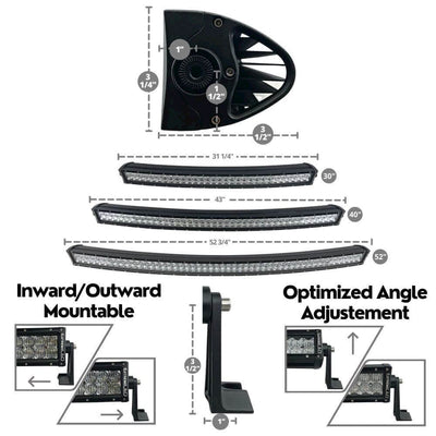 ExtremeLED 52" Curved Extreme Series Dual Row 500W Combo Beam LED Light Bar