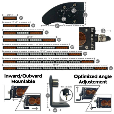ExtremeLED 6" X6S Slim Amber 30W Flood LED Light Bar