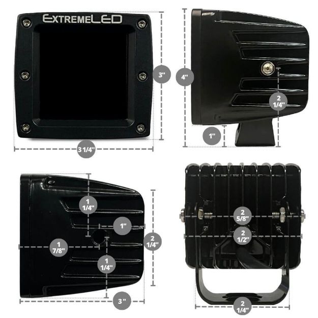 ExtremeLED Amber (Yellow) Extreme Series 3" CREE LED Light Pods