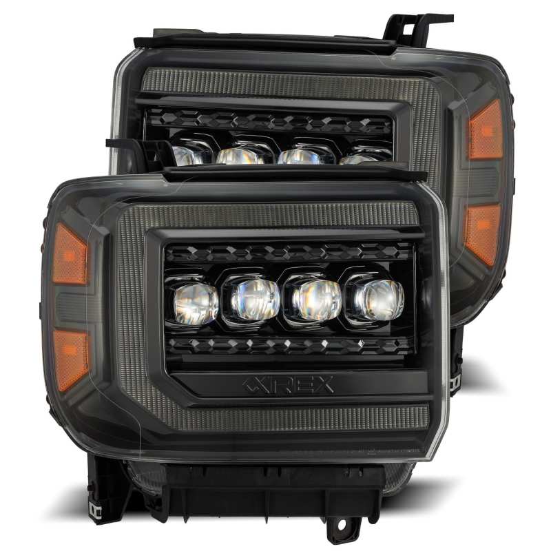 AlphaRex 14-18 GMC Sierra NOVA-Series LED Projector Headlights Alpha-Black