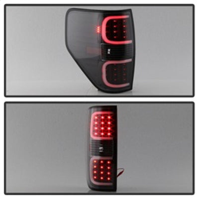 SPYDER xTune Ford F150 09-14 LED Tail Lights - Black ALT-ON-FF15009-LBLED-BK 5082169