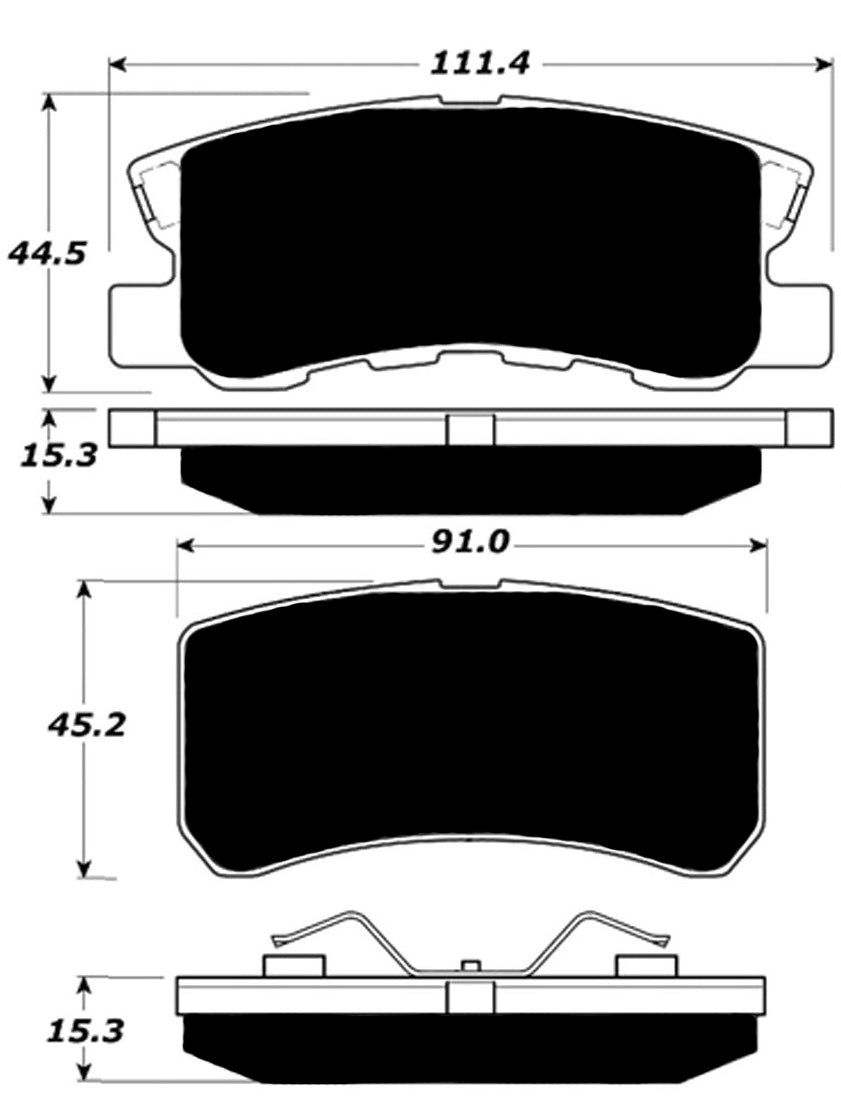Porterfield Brake Pads for 2016 MITSUBISHI Lancer Ralliart 2.0L Turbo