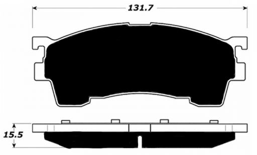 Porterfield Brake Pads for 2003 MAZDA PROTEGE ES