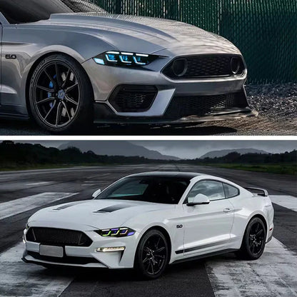 NTXGlow RGB Headlights S650 Style (2018-2023 Ford Mustang)